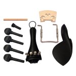 Kit d'accessoires pour violon, 4 pices, chevilles, ardillon, mentonnire, cordier, pont, 4 / 4