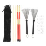 Kit de baguettes de batterie, amortisseur a balais, accessoires de jeu pour instrument de musique avec ... Kit de baguettes de batterie, amortisseur a balais, accessoires de jeu pour instrument de musique avec ...