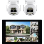 Kit cam�ra ext�rieure motoris�e link2home 2 cam�ras 3mp �cran tactile 10, 1