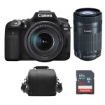 Kit canon eos 90d ef - s 18 - 135mm f3. 5 - 5. 6 is usm + ef - s 55 - 250mm f4 - 5. 6 is stm + sac photo ...