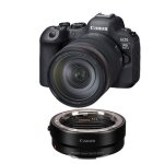 Kit canon eos r6 ii rf 24 - 105 mm is usm + adaptateur de monture ef - eos r
