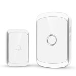 Kit de carillon de porte de sonnette sans fil intelligent, aucune prise requise, télécommande 300m / ... Kit de carillon de porte de sonnette sans fil intelligent, aucune prise requise, télécommande 300m / ...