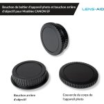 Kit couvercle de botier + couvercle d'objectif (arrire) adapt au botier d'appareil photo canon et ...