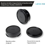 Kit couvercle de botier + couvercle d'objectif (arrire) adapt au botier d'appareil photo canon et ...