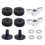 Kit daccessoires de tambour: feutres de cymbale, manchons de cymbale, ecrous daile
