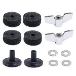 Kit daccessoires de tambour: feutres de cymbale, manchons de cymbale, ecrous daile