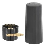 Kit d'embouchure de saxophone alto attache de ligature en cuir pu capuchon en plastique blanc en bo�te ...