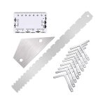 Kit doutils de mesure de luthier de guitare rgle de cordes infrieure de jauge de rayon de corde outils ...