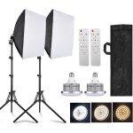 Kit d'eclairage pour studio photo avec lumière led bicolore de 85 w, 2 boîtes a lumière de 40x40 cm, ... Kit d'eclairage pour studio photo avec lumière led bicolore de 85 w, 2 boîtes a lumière de 40x40 cm, ...