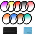 Kit de filtres de couleur gradu�s de 72 mm, 9 pi�ces pour appareil photo reflex num�rique canon, nikon, ...