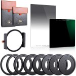 Kit filtre nd1000 10 stops 100x100mm filtre gnd8 doux dgrad porte filtre et 8 bagues adaptateurs inclus ...