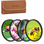 Kit de filtre pour objectif macro 52 mm, ( + 2, 4, 8, 10) pour nikkor 18 - 55 mm f / 3. 5 - 5. 6g pour ...