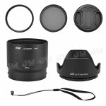 Kit fujifilm finepix s�ries s6600 s4800 adaptateur filtre uv cpl pare - soleil capuchon