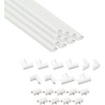 Kits de goulottes, cachez et protégez les câbles facilement, goulotte décorative, blanc - 10 x 40cm longueurs ... Kits de goulottes, cachez et protégez les câbles facilement, goulotte décorative, blanc - 10 x 40cm longueurs ...