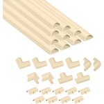 Kits de goulottes, cachez et protégez les câbles facilement, goulotte décorative, crème - 10 x 40cm longueurs ... Kits de goulottes, cachez et protégez les câbles facilement, goulotte décorative, crème - 10 x 40cm longueurs ...