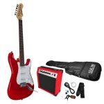 Kit guitare lectrique + amplificateur 15w + acccessoires - rouge - johnny brooks jb404