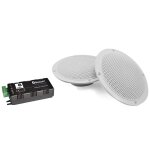 Kit hifi haut - parleurs coniques 5  / 80w - grille et r�sistance � l'eau avec amplificateur google home ...