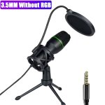 Kit de microphone a condensateur professionnel, eclairage rvb et trépied, parfait pour le streaming, ... Kit de microphone a condensateur professionnel, eclairage rvb et trépied, parfait pour le streaming, ...