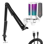 Kit de microphone de jeu usb pour pc, ensemble de micro cardioïde à condensateur ps4 / 5 avec bouton ... Kit de microphone de jeu usb pour pc, ensemble de micro cardioïde à condensateur ps4 / 5 avec bouton ...