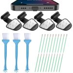 Kit de nettoyage 27 pices pour smartphone usb c avec bouchons anti - poussire en mtal, brosses de ...