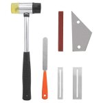 Kit d'outils pour frettes de guitare r510 6 pices, marteau a frettes, lime a frettes, touche, pierre ...
