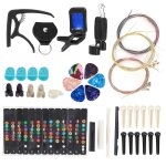 Kit de remplacement de cordes de guitare ensemble d'accessoires changer le pack d'outils pick pin capo ...