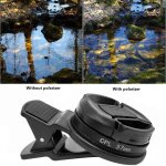 Kit de remplacement d'objectif  filtre cpl pour iphone / samsung, pince de tlphone circulaire #a