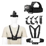 Kit de sangle de poitrine bandeau adaptateur clip de t�l�phone 3 vis de fixation en t 2 d�gagement rapide ...