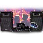 Kit de sonorisation complet disco 480w ibiza sound dj300 ampli - table de mixage - enceintes - micro, ...