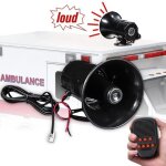 Kit systme d'alarme de voiture, haut parleur portable, mgaphone, systme de micro, 12v, 6 sons, sirne, ...