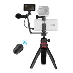 Kit vido vlog pour tlphone avec trpied  rotule lumire led pince de tlphone pour smartphone camra ...