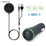 Kit de voiture bluetooth 4. 0, haut - parleur de musique, mains libres, nfc, tlphone avec entre auxiliaire ...