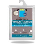 Kjakl - - protge traversin 140 cm molleton 100% coton absorbant et hyginique