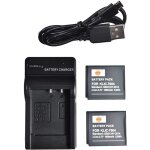 Klic - 7004 lot de 2 batteries li - ion et chargeur micro usb compatible avec kodak easyshare m2008 playfull ...