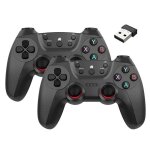 Km - 029 2. 4g un pour deux doubles manette sans fil prise en charge pc / linux / android / tvbox km ...