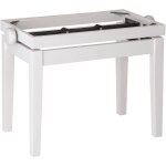 Konig & meyer 13710 banquette piano sans assise (blanc mat)