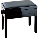 Konig & meyer 13951 banquette piano noir brillant avec assise en ska� noir