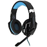 Kotion each g9000 casque de jeu gaming casque 3. 5mm ps4 avec micro led noir et bleu