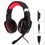 Kotion each g9000 casque de jeu gaming casque 3. 5mm ps4 avec micro led noir et rouge