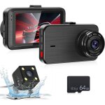 Kple - 1080p dash cam avec ecran 3 pouces ips - dashcam support gravity sensor / parking monitor / reverse ...