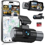 Kple - camra embarque pour voiture avant arrire, 3 canaux 4k + 1080p + 1080p + 1080p wifi avec carte ...