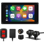 Kple - moto dashcam 5, 0 pouces ecran tactile etanche voiture play android auto gps navigation avec deux ...