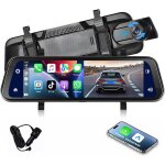 Kple - rtroviseur dashcam sans fil carplay android auto, 9, 66 pouces hd 1080p ips ecran tactile double ...