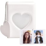 Kpop album photo peut stocker 32 feuilles, coeur blanc livre classeur photocard kpop avec pendentif, ...