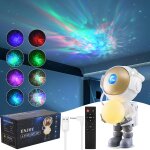 Kuwl - astronaute projecteur galaxy, rotation a 360 projecteur de ciel etoil d'astronaute, projecteur ...