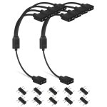 Kyaoayo - 1 vers 4 cble rpartiteur argb, cble rgb pc, synchronisation led argb pour chssis d'ordinateur ...