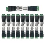 Kyaoayo - 10 paires bnc video balun connecteur, bnc mle femelle connecteur adaptateur, bnc fiche mle ...