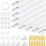 Kyaoayo - 10 pices goulotte passe cable(0. 4m * 15mm * 10mm), conduit de cbles pvc goulotte, cacher ...
