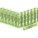 Kyaoayo - 12pcs 1. 2v 1800mah ni - mh aa batteries conviennent aux microphones sans fil, jouets electriques, ...
