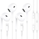 Kyaoayo - 2 pack ecouteurs filaires pour iphone, [certifi mfi] ecouteurs intra - auriculaires, casque ...